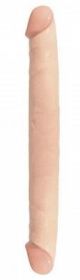 Basix Rubber Works 12 Inches Double Dong Beige